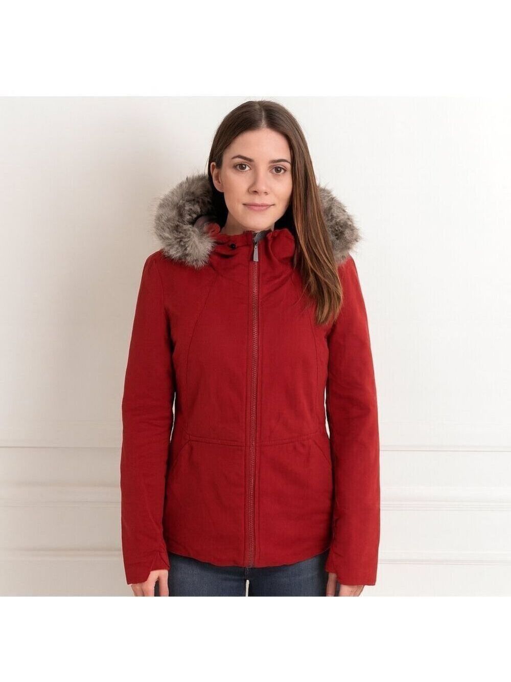 NWT Bench Rust Winter Jacket S | Faux Fur Hood | Warm Stylish Parka/Multipurpose